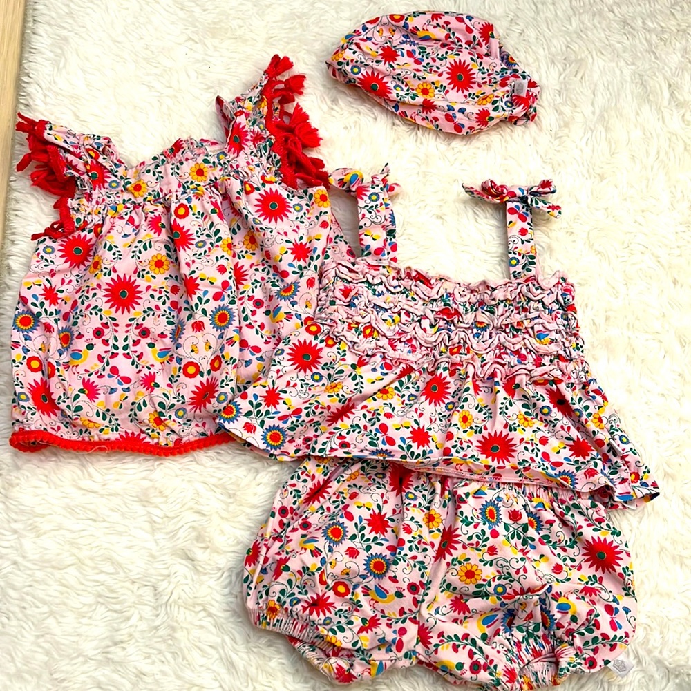 Rosie Pope 4 pieces Floral Fringe 24M turban